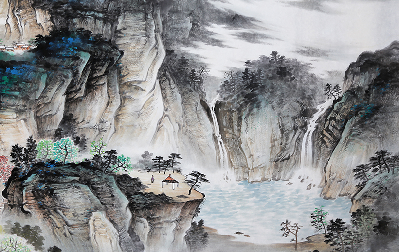 莫春生《意飘云雾外》2.4米 广西省美协会员 9667