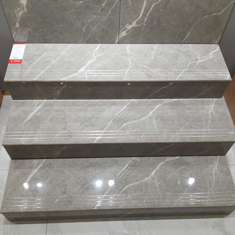 佛山别墅一体式通体大理石瓷砖室内楼梯踏步瓷砖480x1200防滑地砖