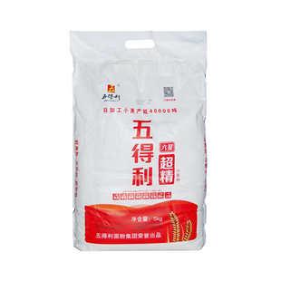 面粉面粉面粉混沌皮高筋水饺5kg五得利馒头五得利六星超精水饺粉丝接微博小麦图片