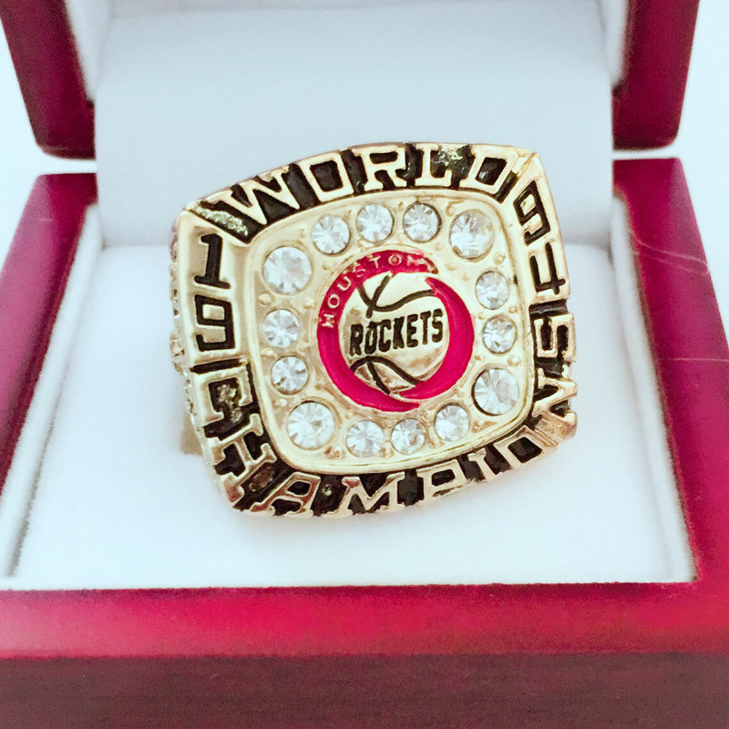 nba1994年休斯敦火箭队1995年总冠军戒指 纪念收藏礼品mvp定制戒