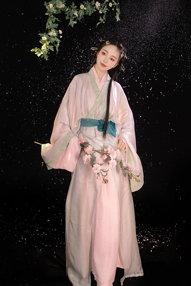 挽纱坊汉服 马山楚墓直裾 马王堆素纱襌衣—茵陈