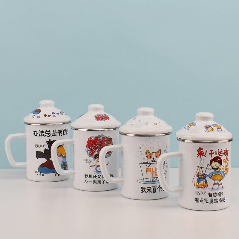 简约清新搪瓷杯可爱日式马克杯水杯女珐琅锥形杯喝茶果汁杯咖啡杯|msdalam kategori pinggan mangkuk, Cup/cawan/cerek, Mug - dari Buy2taobao.com untuk memberikan perkhidmatan ejen Taobao profesional membeli