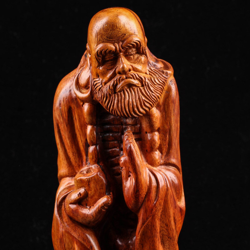 黄花梨达摩摆件 祈福庇佑 佛法加持