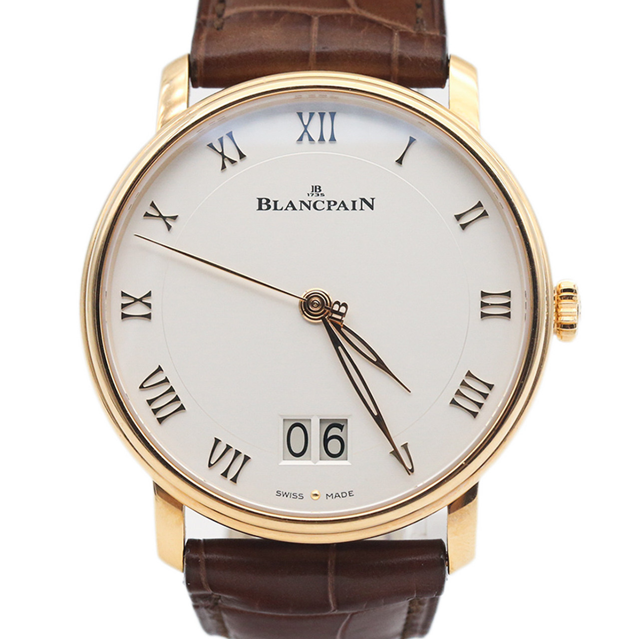 [98新]宝珀18k玫瑰金自动机械男表