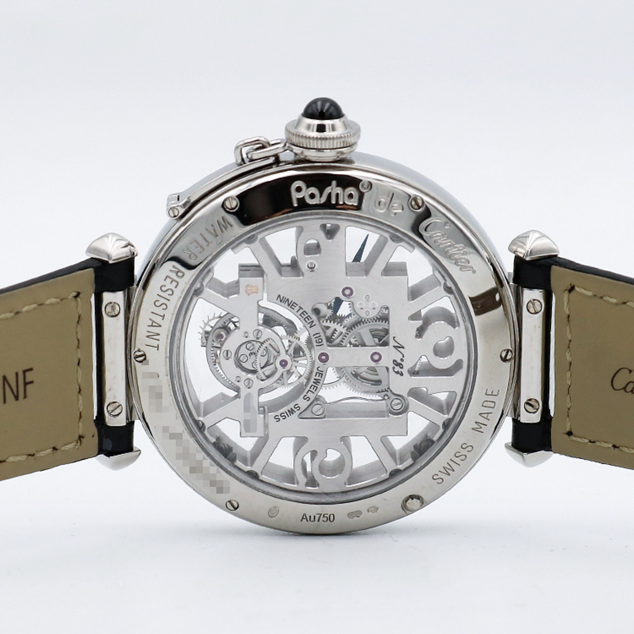 [99新]卡地亚18k白金手动机械男表 全套陀飞轮