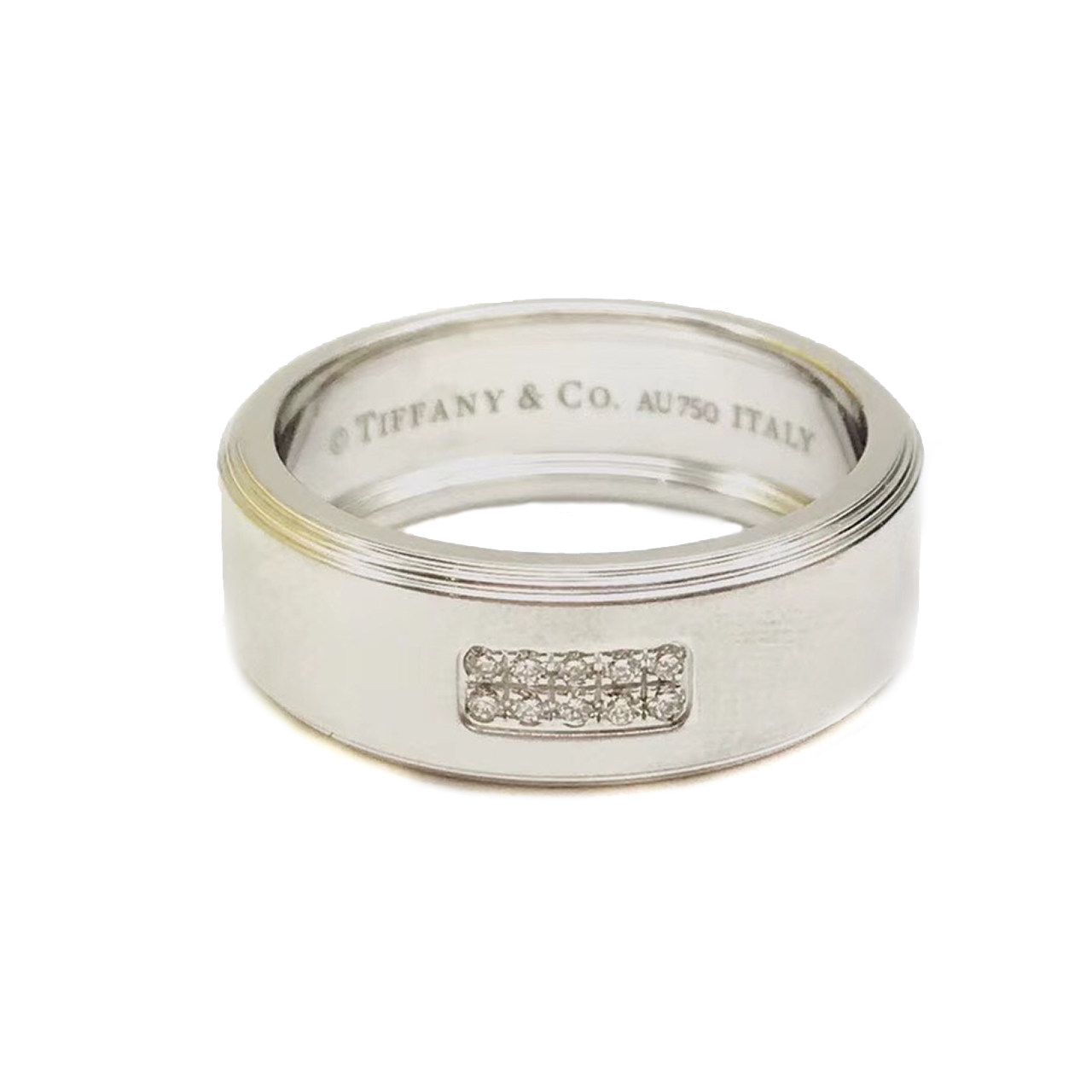 [9.9新未使用]蒂芙尼tiffany男士18k白金戒指