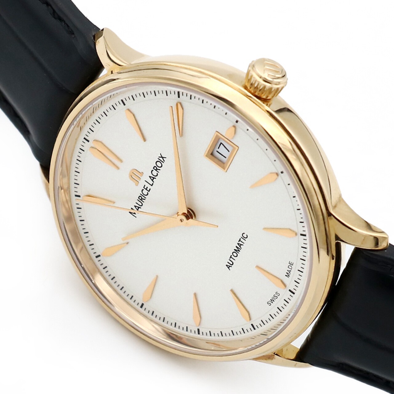 [9.9新]艾美典雅系列18k玫瑰金自动机械男表