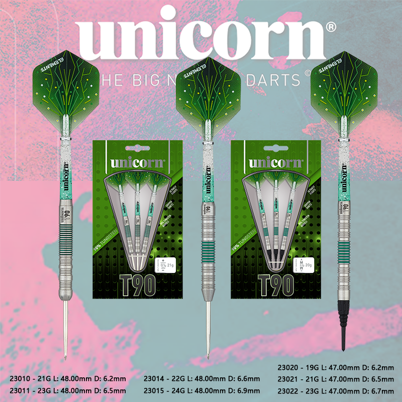 unicorn独角兽飞镖 硬式飞镖 软式飞镖 职业比赛T90系列90%钨钢