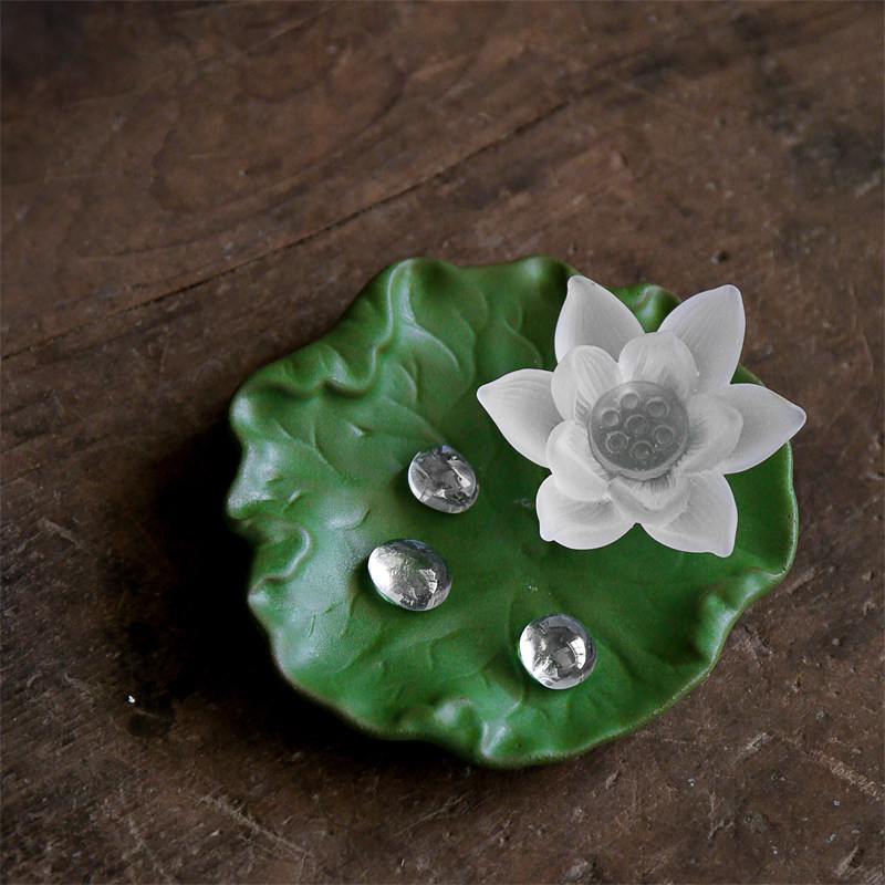 一笑间|莲花香插 《小池》线香插香坐香炉琉璃家居摆件