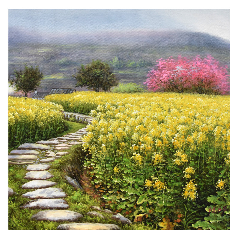 陈昭油画《婺源春光》职业画家/精品写实