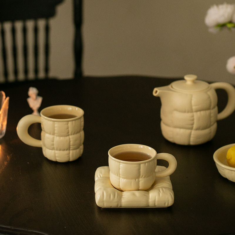 创意面包 ins风陶瓷餐具 咖啡杯碟马克水牛奶杯子 茶壶餐盘沙拉碗