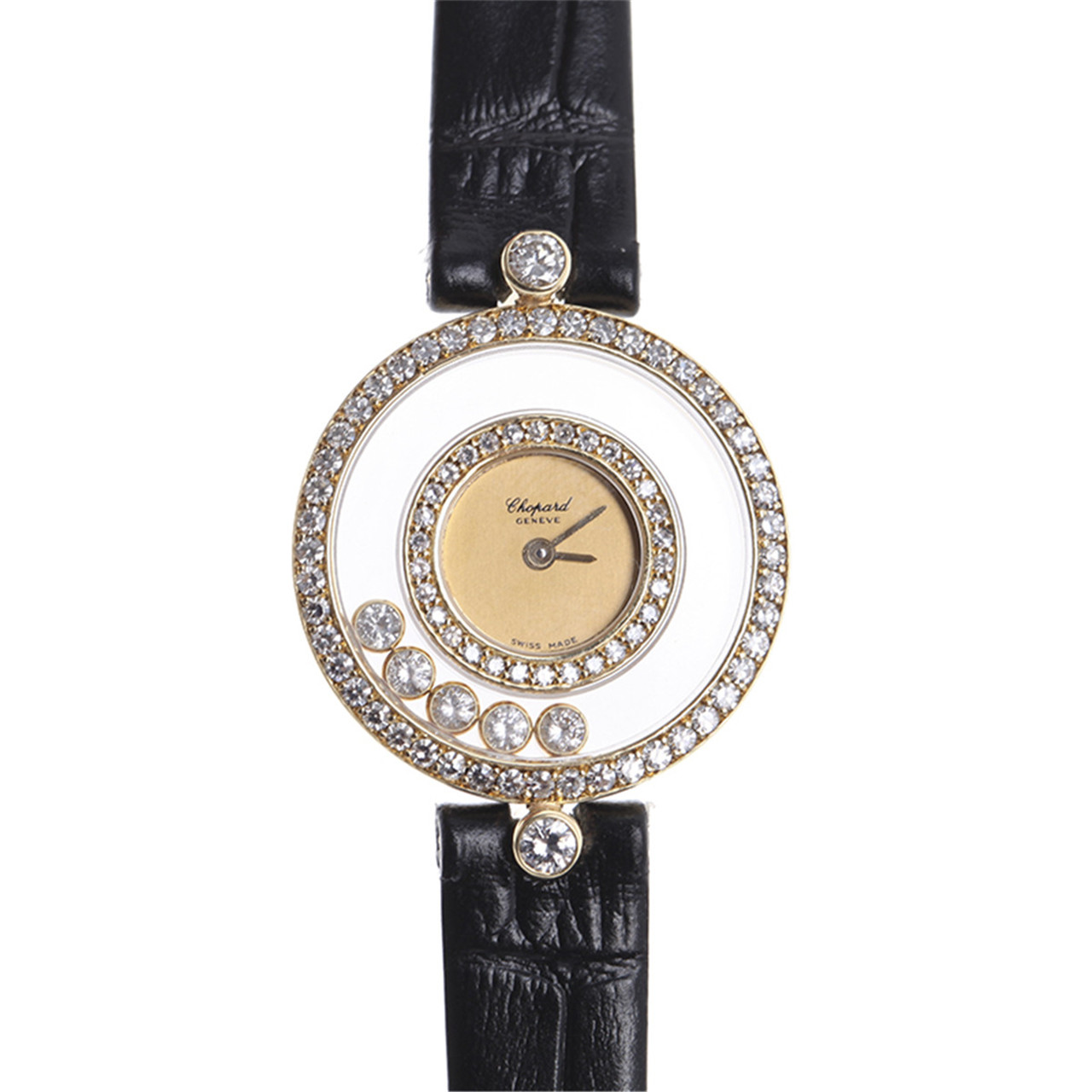 [9.5新]萧邦快乐钻石石英女表