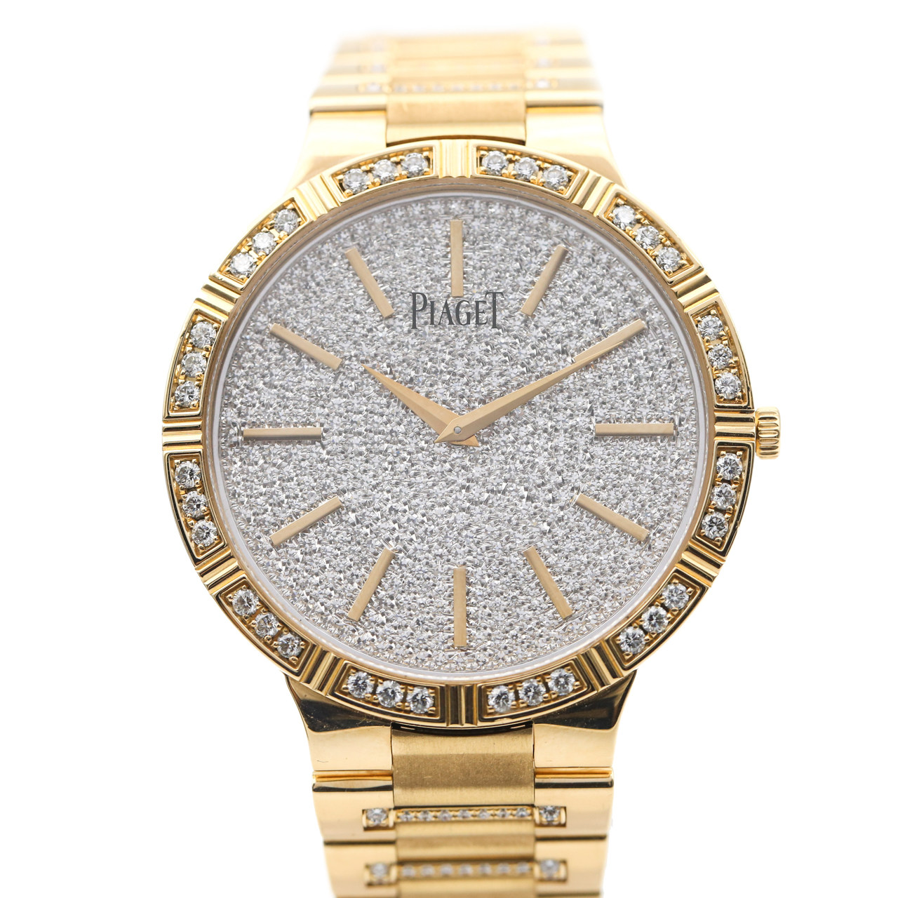 【9.5新】伯爵18k玫瑰金镶钻手动机械女表