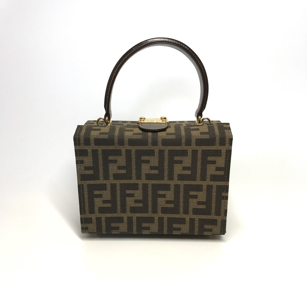 【9.9新】fendi 芬迪女式老花帆布复古小盒子