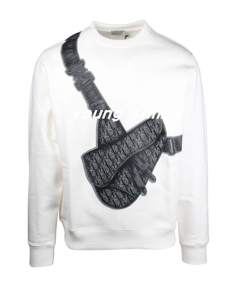 dior homme 20ss 春夏新款 白色马鞍包印花卫衣优惠券