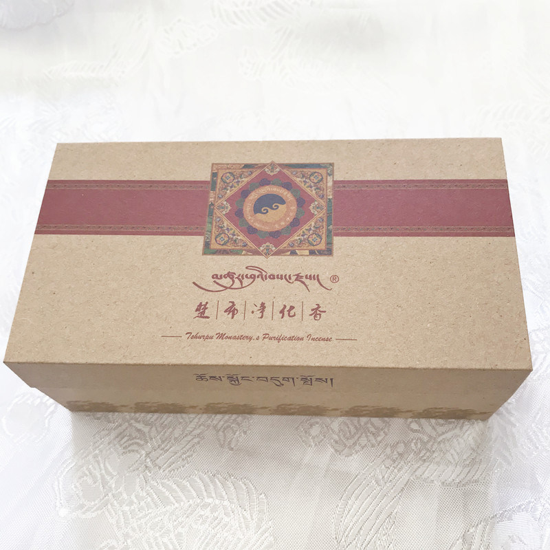 西藏藏香纯手工天然楚布净化香护法熏香粗线香 盒装