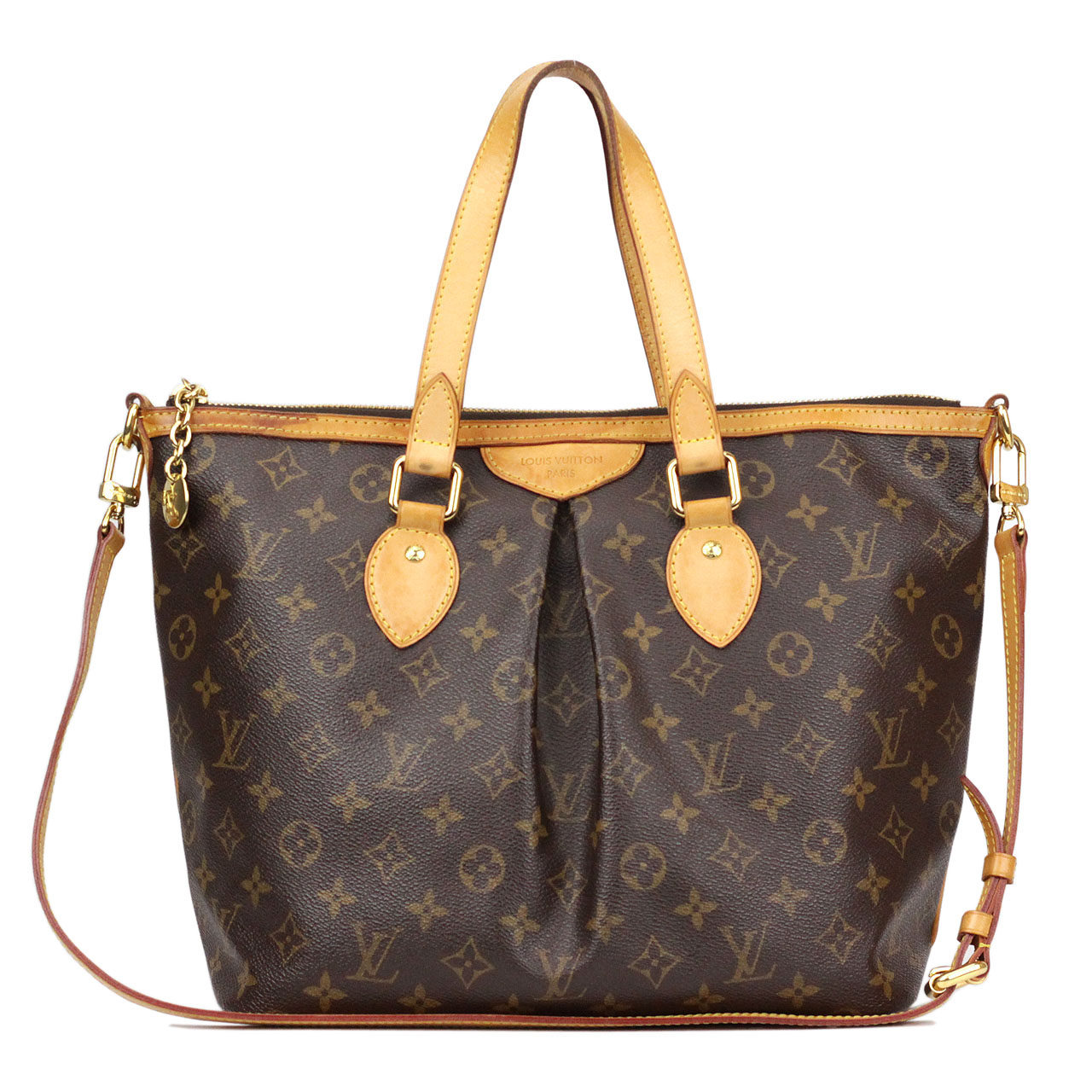 [8.5新]路易威登lv女式palermo小号老花帆布手提肩背包