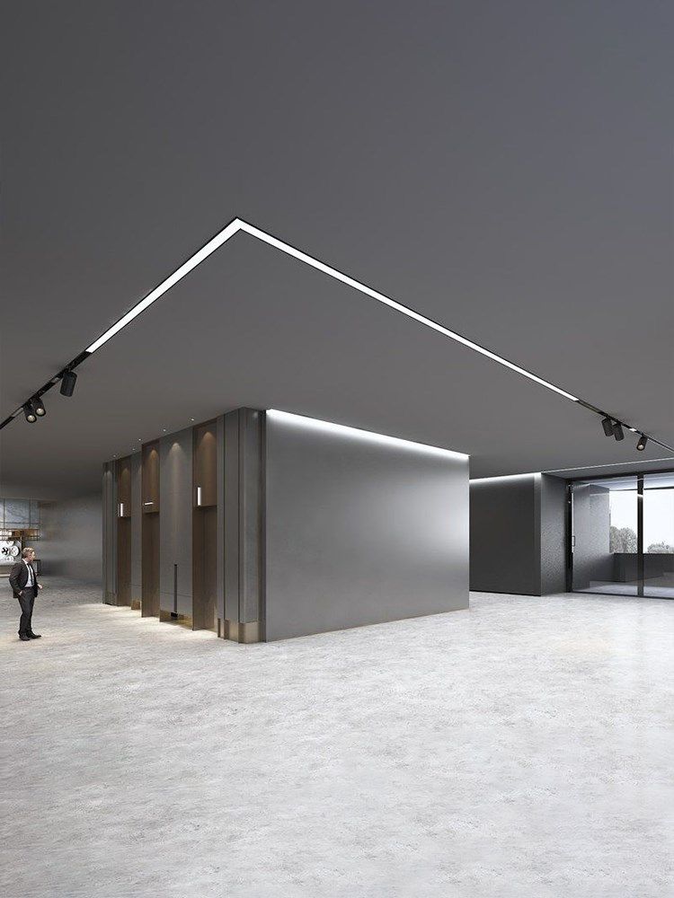 座尚无边框智能磁吸轨道灯嵌入式暗装客厅无主灯线条灯明装射灯照