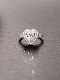 S925纯银镀白金豪镶满钻爱心求婚戒指 一克拉进口高碳钻石戒指女