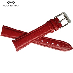 罗西尼手表代用带 真皮表带17mm 红色表带女款针扣 手表配件