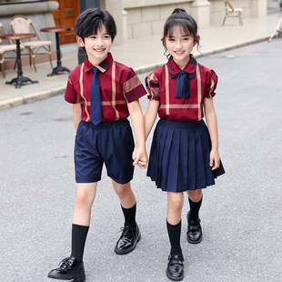 高货速发幼儿园园服夏装新款校服套装小学生夏季毕业照班服演出英