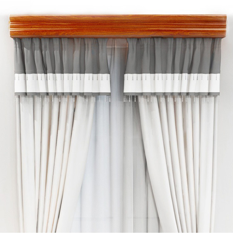 铝合金静音窗帘盒窗帘盒子顶装侧装墙装窗帘轨道窗帘杆滑轨双排轨