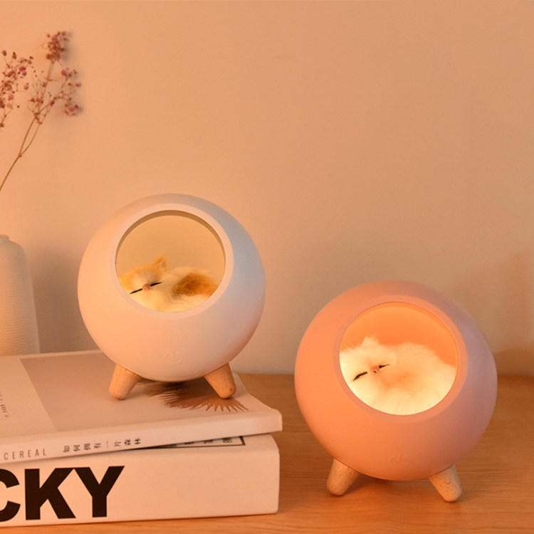 小宠屋小夜灯可爱云吸猫usb充电猫咪灯桌面卧室氛围床头led伴睡灯