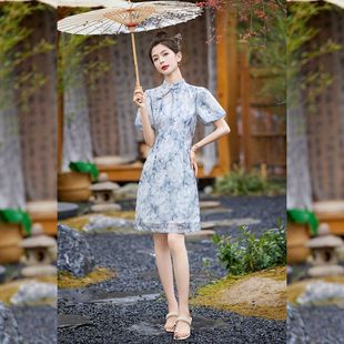 上流社会连衣裙杭州高端轻奢高级感2024年夏季新款新中式国风旗袍