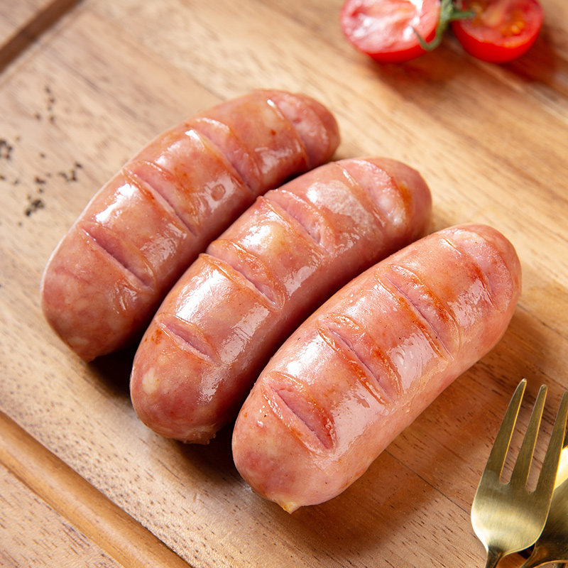 喜旺0添加台湾大块肉儿童肠肉肠烤肠纯猪肉空气炸锅美食
