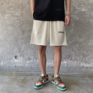 fog复线系列essentials夏季 五分裤 男女同款 网眼速干运动短裤