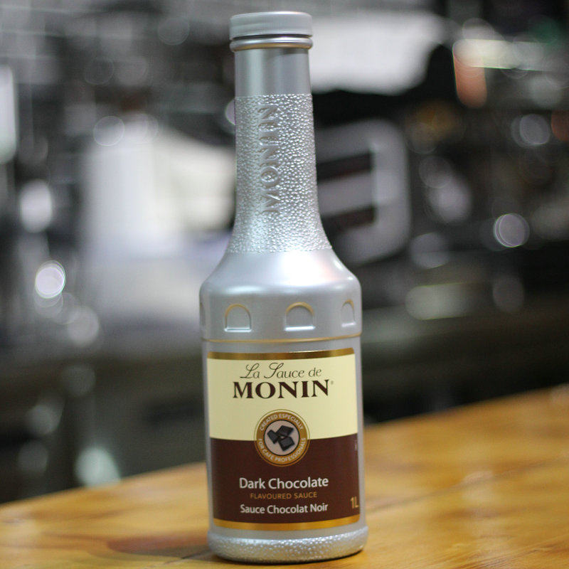 莫林monin黑巧克力风味糖酱1l花式咖啡拿铁淋酱到2019.