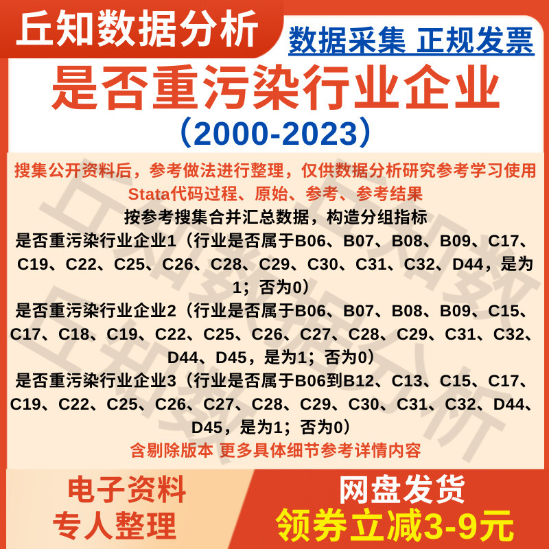 是否重污染行业企业2000-202