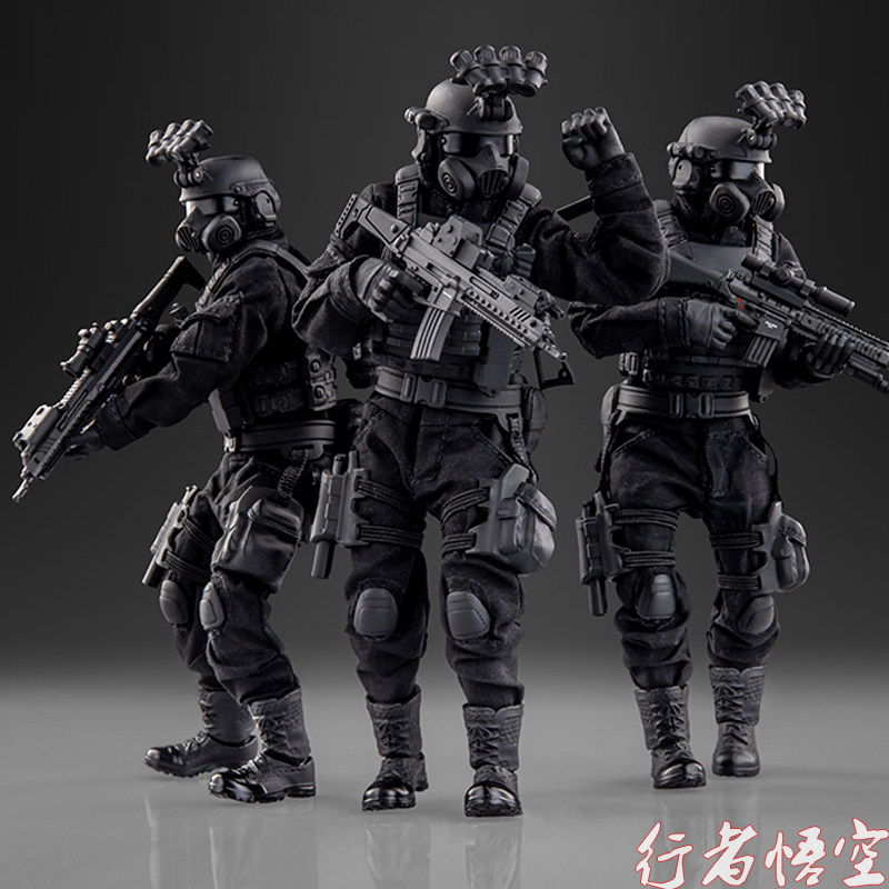 1/12特种部队模型scp基金会机动特遣队红右手6寸可动人偶手办兵人