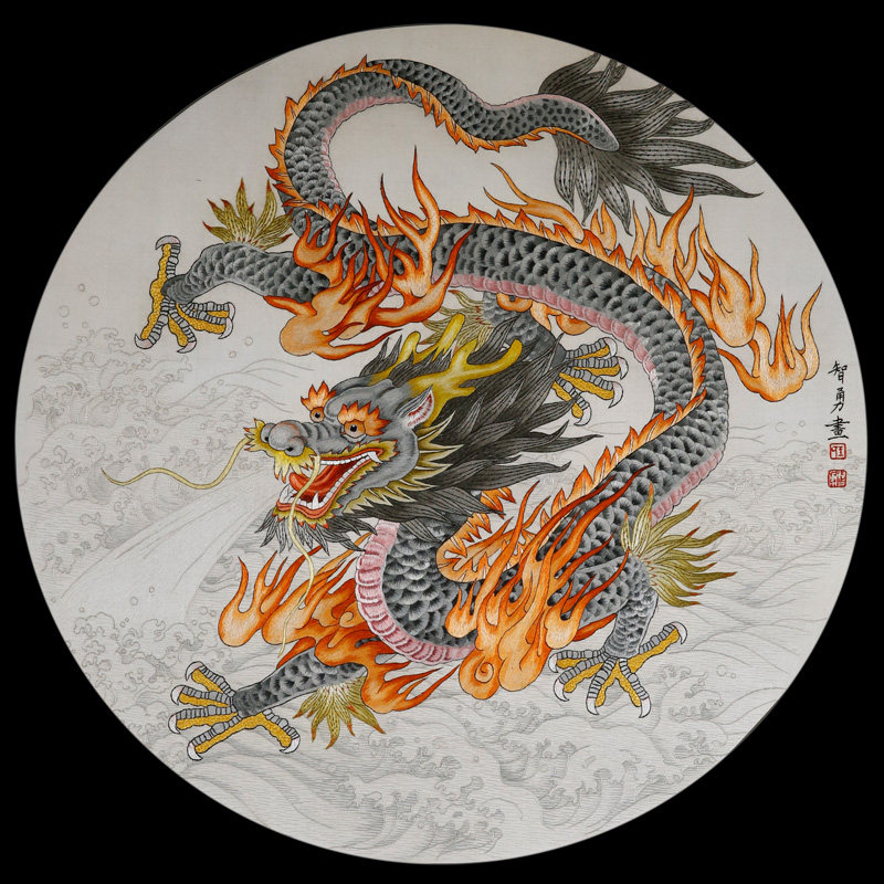 非遗汴绣 《龙游九天》