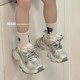 时尚儿童夏季老爹鞋2024新款单网透气男女童运动鞋轻便防滑球鞋潮