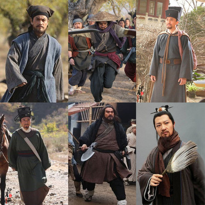 水浒传同款古装宋朝衙役服棉麻古装武侠服古代农民服剧组群演军师