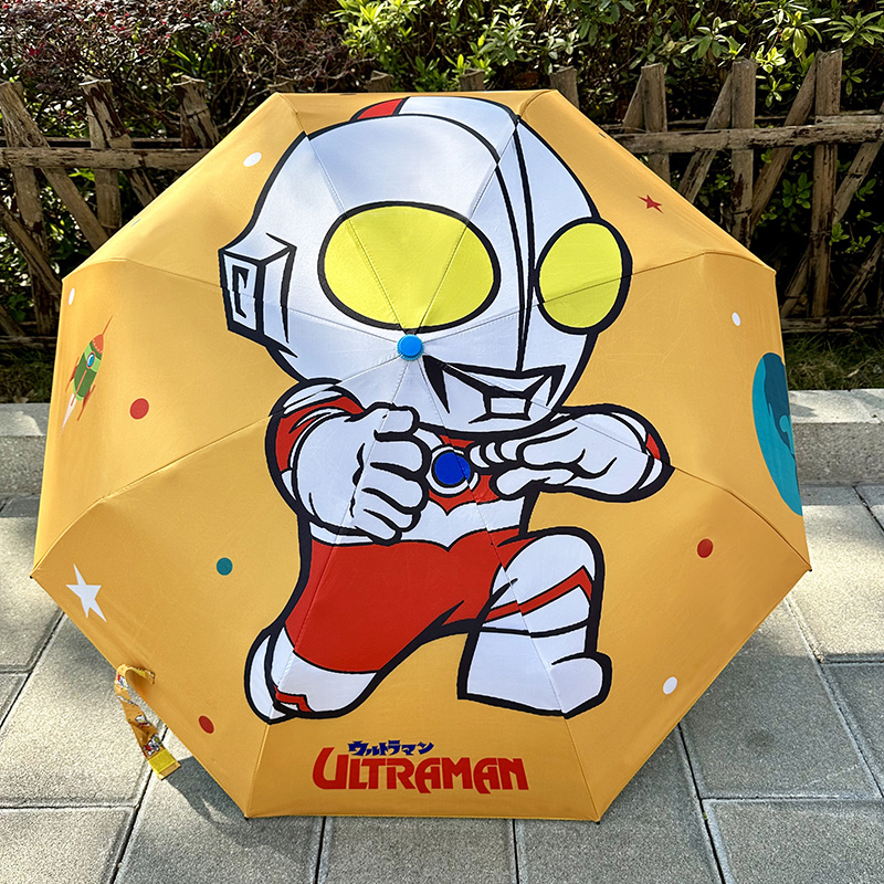 折叠便携儿童雨伞男孩奥特曼卡通幼儿园3-6岁小孩小学生上学专用