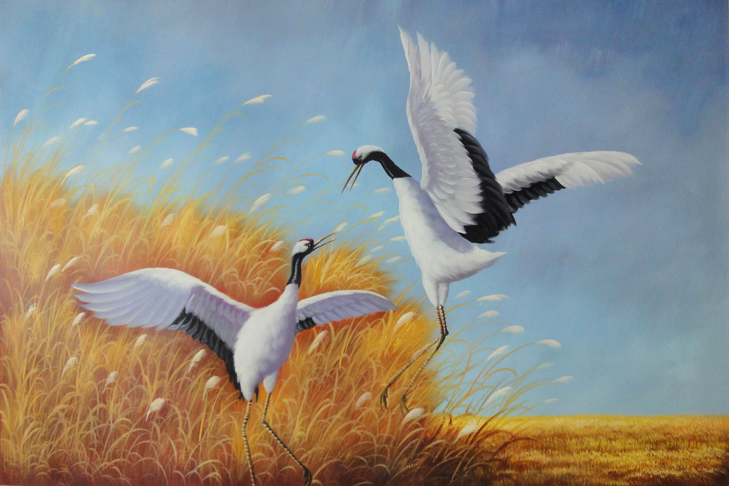 熊嫣然《鹤舞》60x90cm