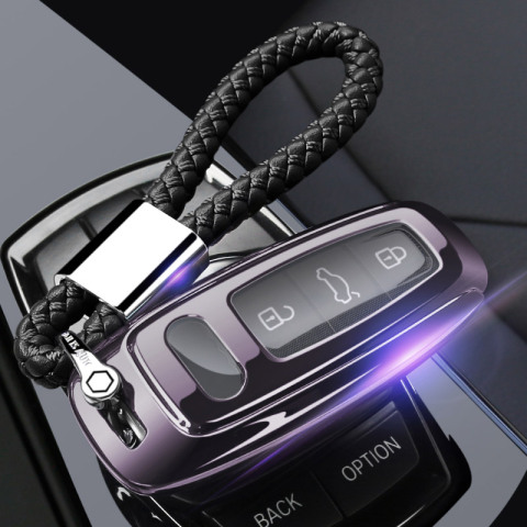 适用于奥迪钥匙套包18款A8L/A8/A6L/A6/A7汽车钥匙壳扣装饰2019款