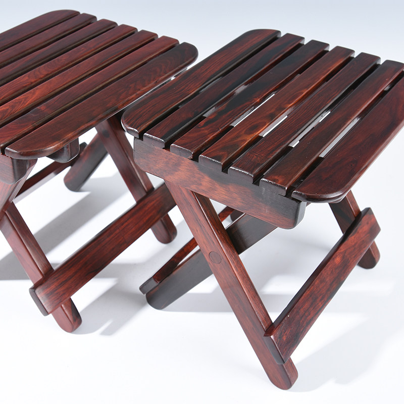 便携 红酸枝马扎凳 可折叠 做工精细 耐用承重100公斤以上
