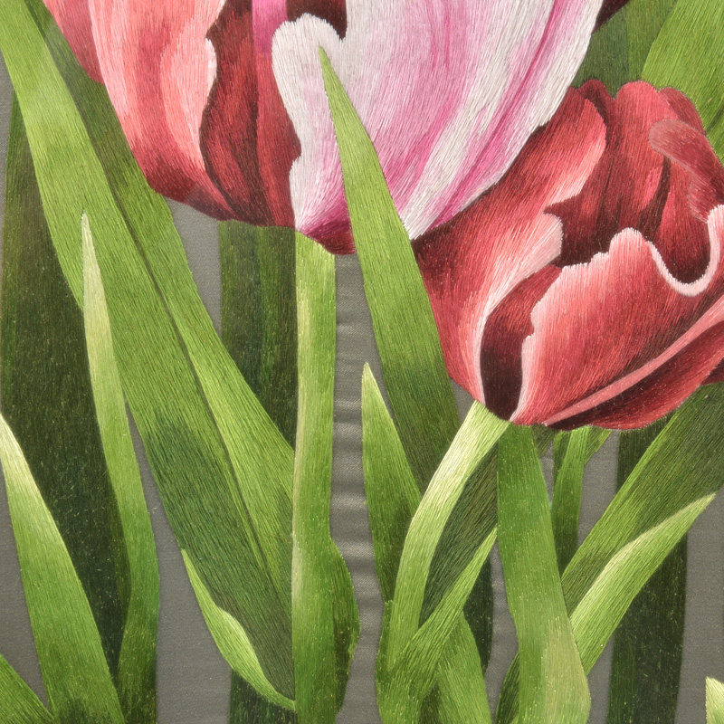 中国工美协会刺绣专委会委员韩玉琴 汴绣 郁金香