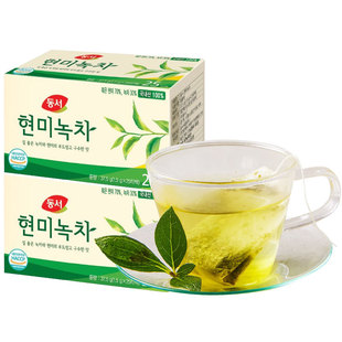 韩国进口东西玄米绿茶独立小包装冲饮绿茶玄米茶茶包25袋/盒4盒