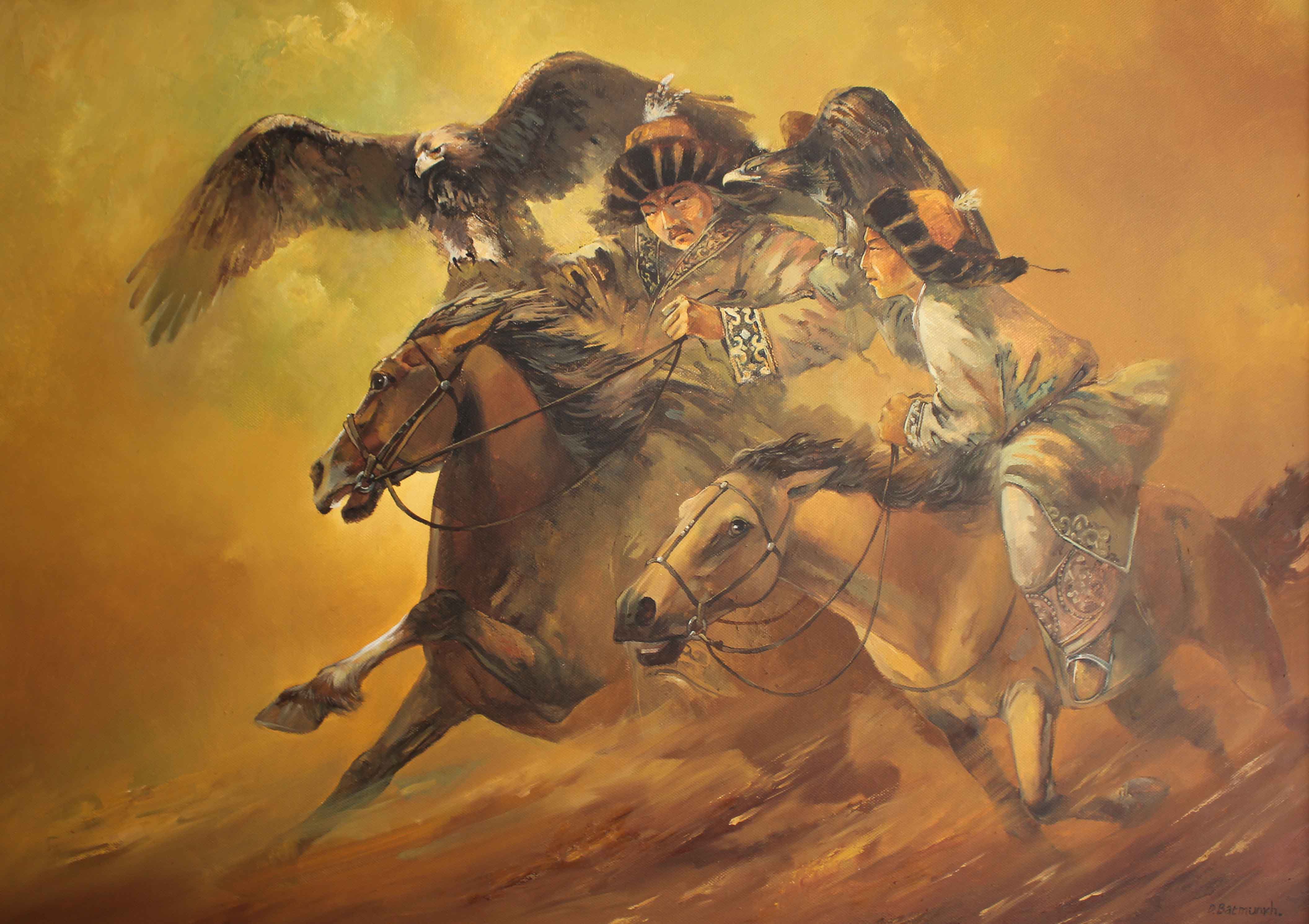 鞑巴图孟克 驯鹰 蒙古国