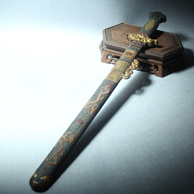 手工油烟收藏老墨《青龙剑》