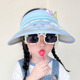 夏季儿童空顶帽卡通动物户外大檐防晒男女宝宝时尚眼镜一体遮阳帽