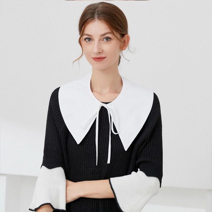 大尖领女假衣领春秋新潮尖领百搭假领子披肩减龄大翻领日系娃娃领