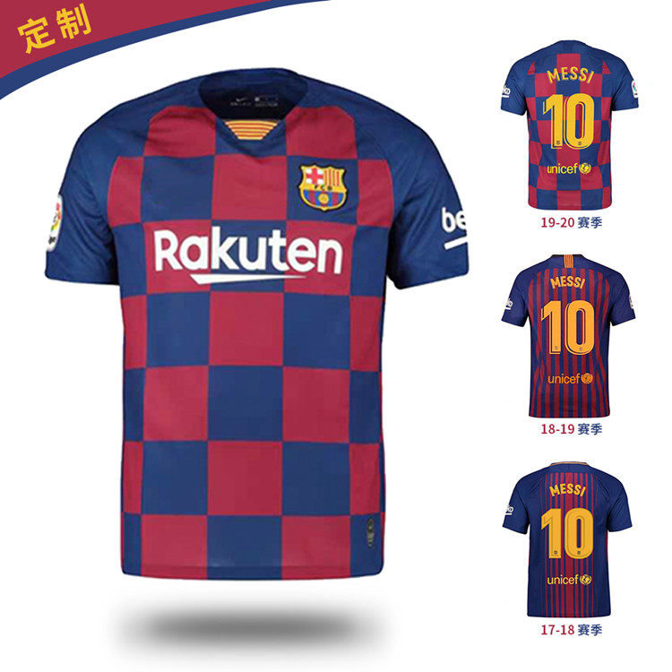 18-19-20巴萨球衣巴塞罗那短袖 长袖足球服成人儿童10