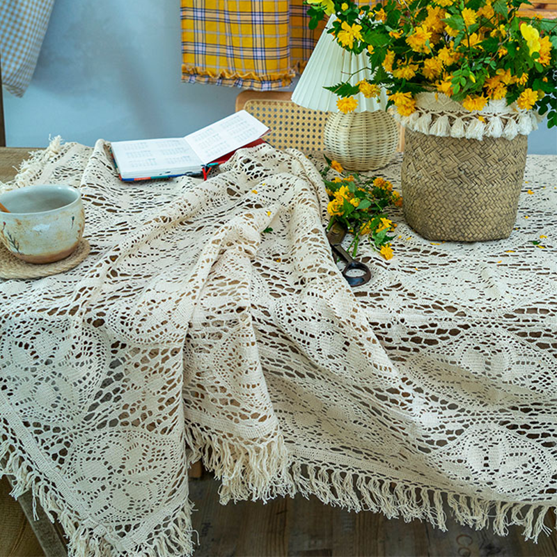 定做文艺钩针流苏复古ins镂空蕾丝茶几餐布田园网红装饰野炊桌布在类目 居家布艺, 餐桌布艺, 桌布/桌旗/桌椅套/椅垫中 - 来自Buy2taobao.com提供专业的淘宝代购服务