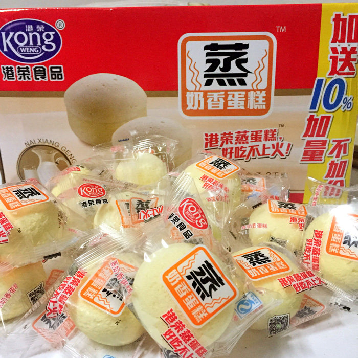 蛋糕面包 散装称重_港荣蒸蛋糕奶香400g新鲜鸡蛋糕点早餐西式面包休闲