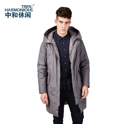 accordan t trend/中和休闲男装冬季两面穿中长羽绒服7783
